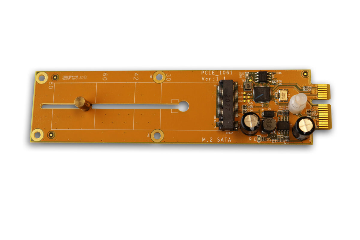 KanguruClone 11 M.2 NVMe SSD PRO Duplicators purchased before October 2023 were Single Channel duplicators. These adapters were not included with the purchase. They can be purchased separately here for the purpose of duplicating M.2 SATA drives on the 11 M.2 NVMe SSD PRO Duplicator.