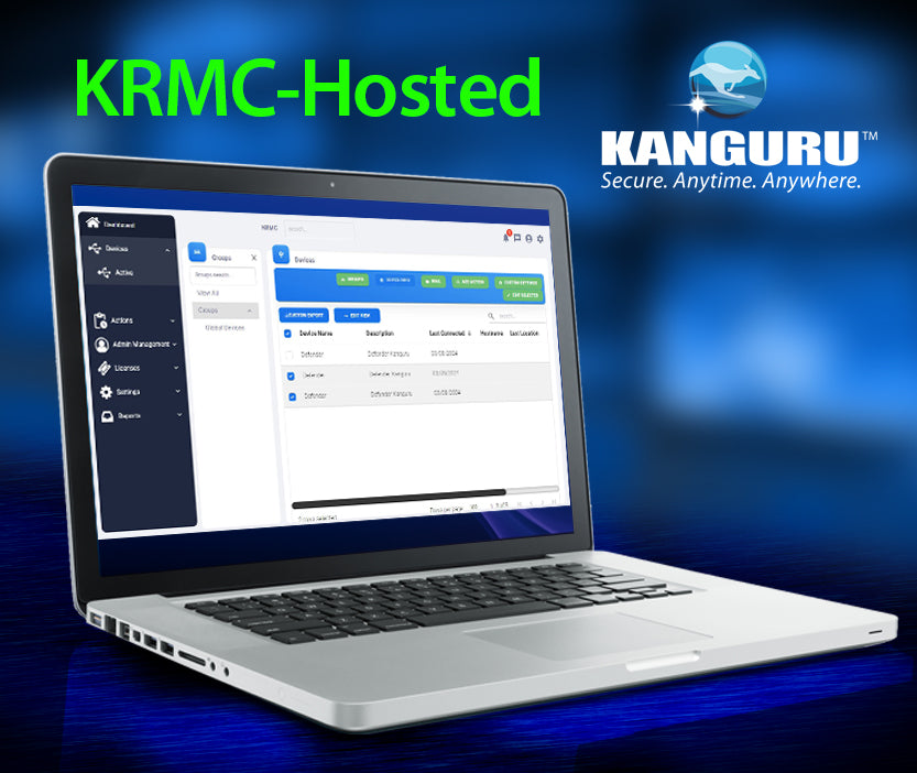 Manage Kanguru Defender encrypted devices with Kanguru Remote Management Console. The KRMC-Hosted Standard package is the cost-effective, ideal remote management package for small to medium sized businesses, SMBs and organizations to secure data.
