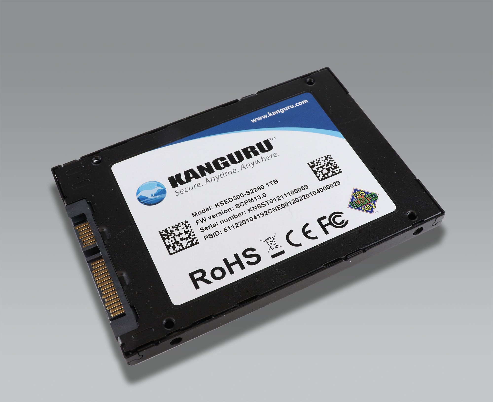 Kanguru Defender® SED300™ FIPS 140-2 Certified, SATA Internal Self-Encrypting Solid State Drive