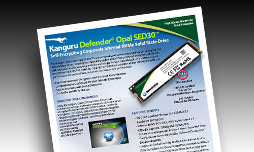 Kanguru Defender Opal SED30 is ideal security for any organization looking to secure data on computers, laptops and tablets.