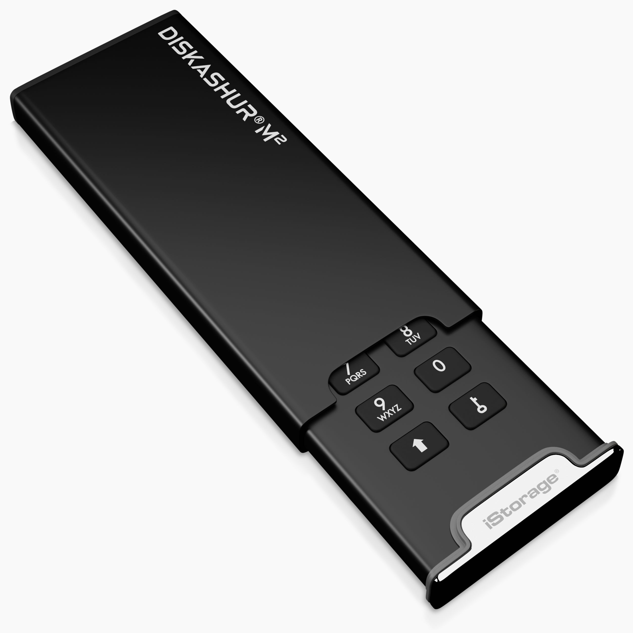 The DiskAshur M2 is iStorage's smallest, lightest, fastest, and most rugged FIPS compliant, encrypted portable SSD.