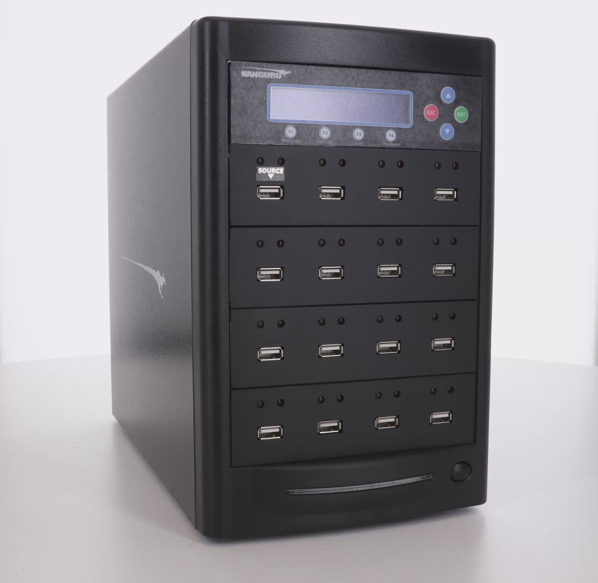 360 View of the Kanguru 1-15 Target USB Duplicator