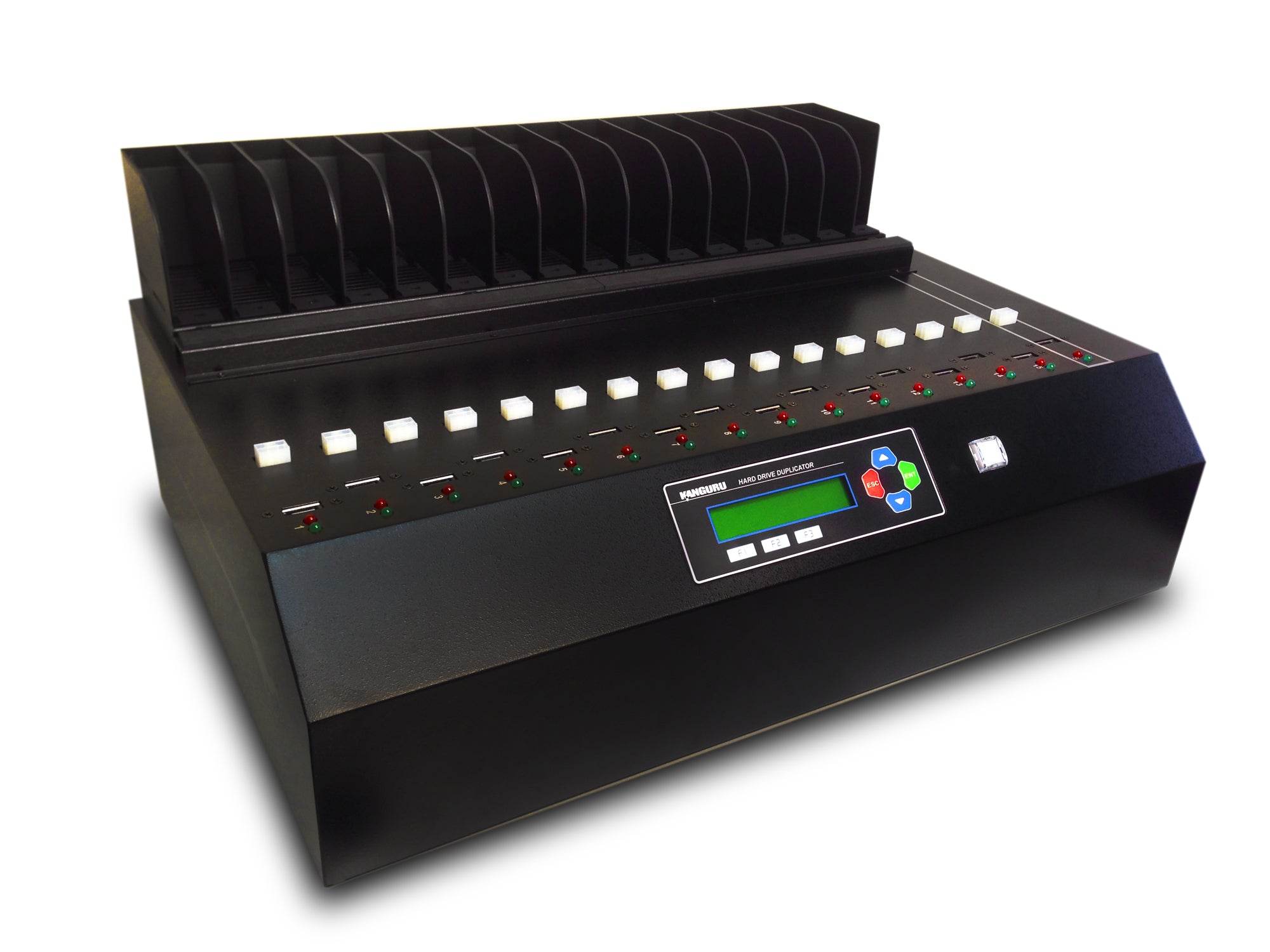 KanguruClone 15HD SATA Pro Hard Drive Duplicator. Duplicate up to 15 Hard Drives and SSDs at once.