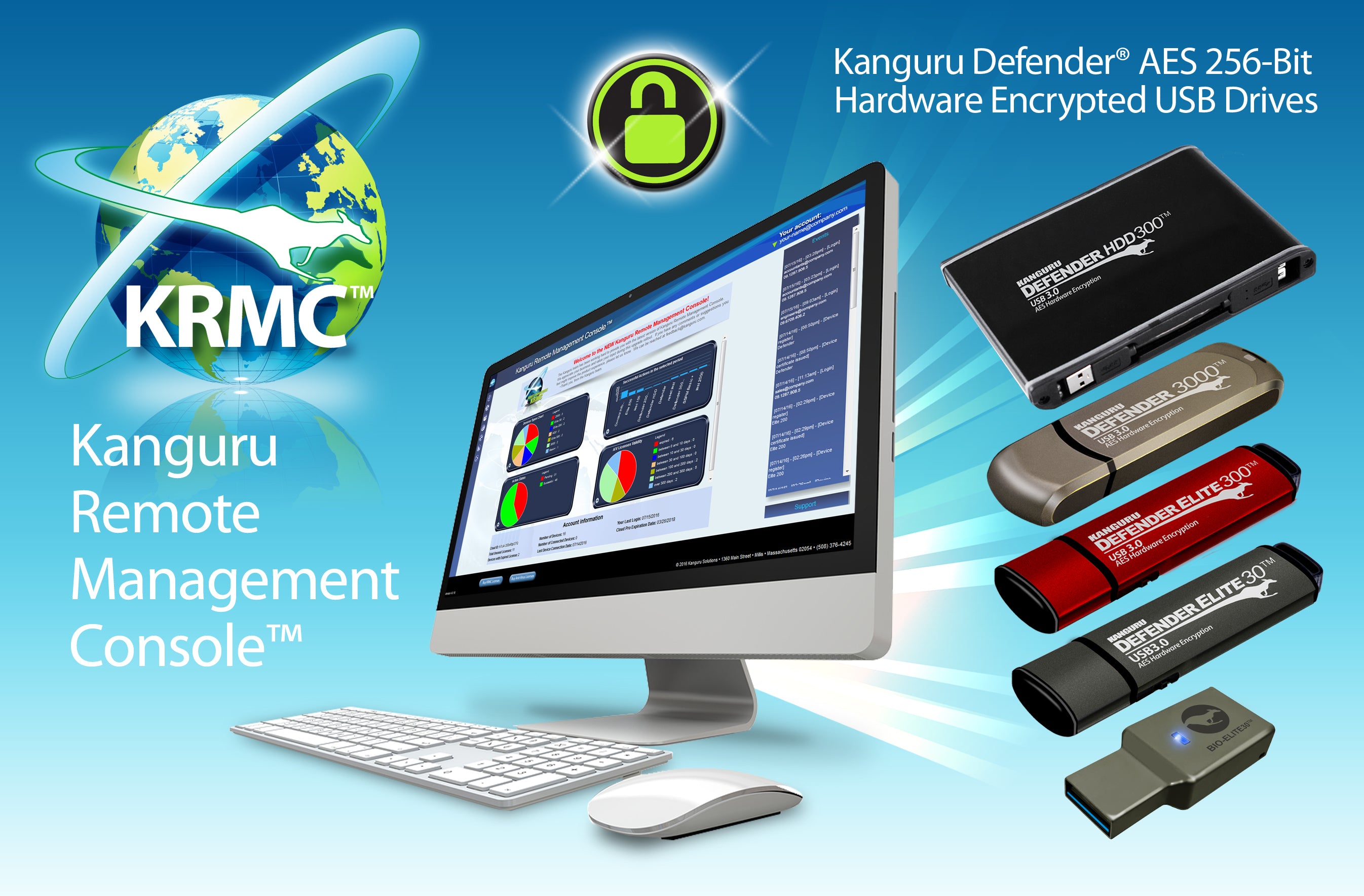 Kanguru Offers Exceptional Data Security Options With Remote Management For Encrypted USB Drives Using KRMC™