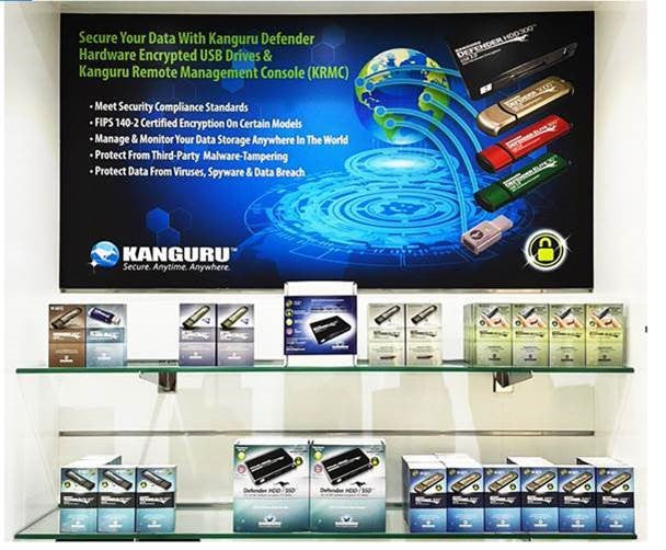 Kanguru's Dubai partner, PROTECHnology, Displays Kanguru Secure Products in Their Beautiful Showroom