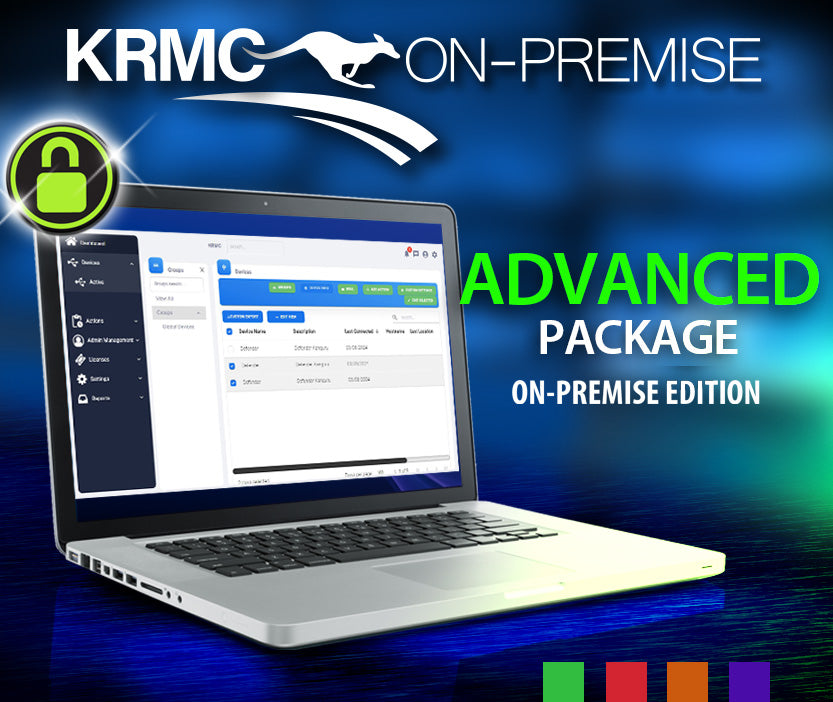 KRMC-On-Premise Edition is Kanguru's fully-integrated remote management console for managing Defender encrypted drives, hosted on a client's own server. The Advanced package provides organizations with a robust remote management platform to enforce strong data security policies.