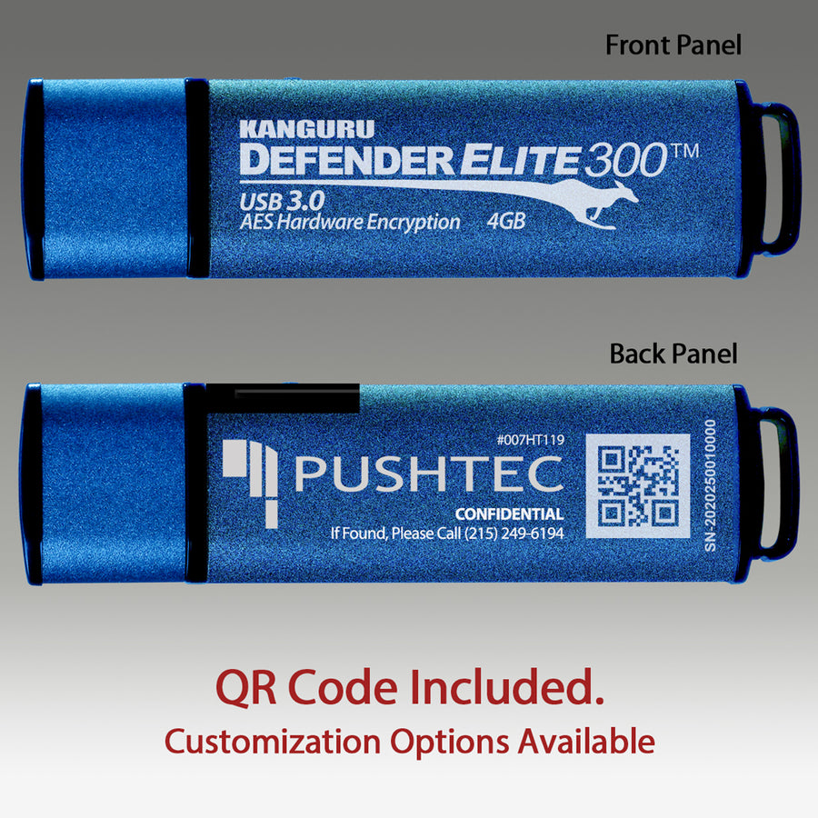 Defender Elite300™ Hardware Encrypted USB 3.0 Flash Drive