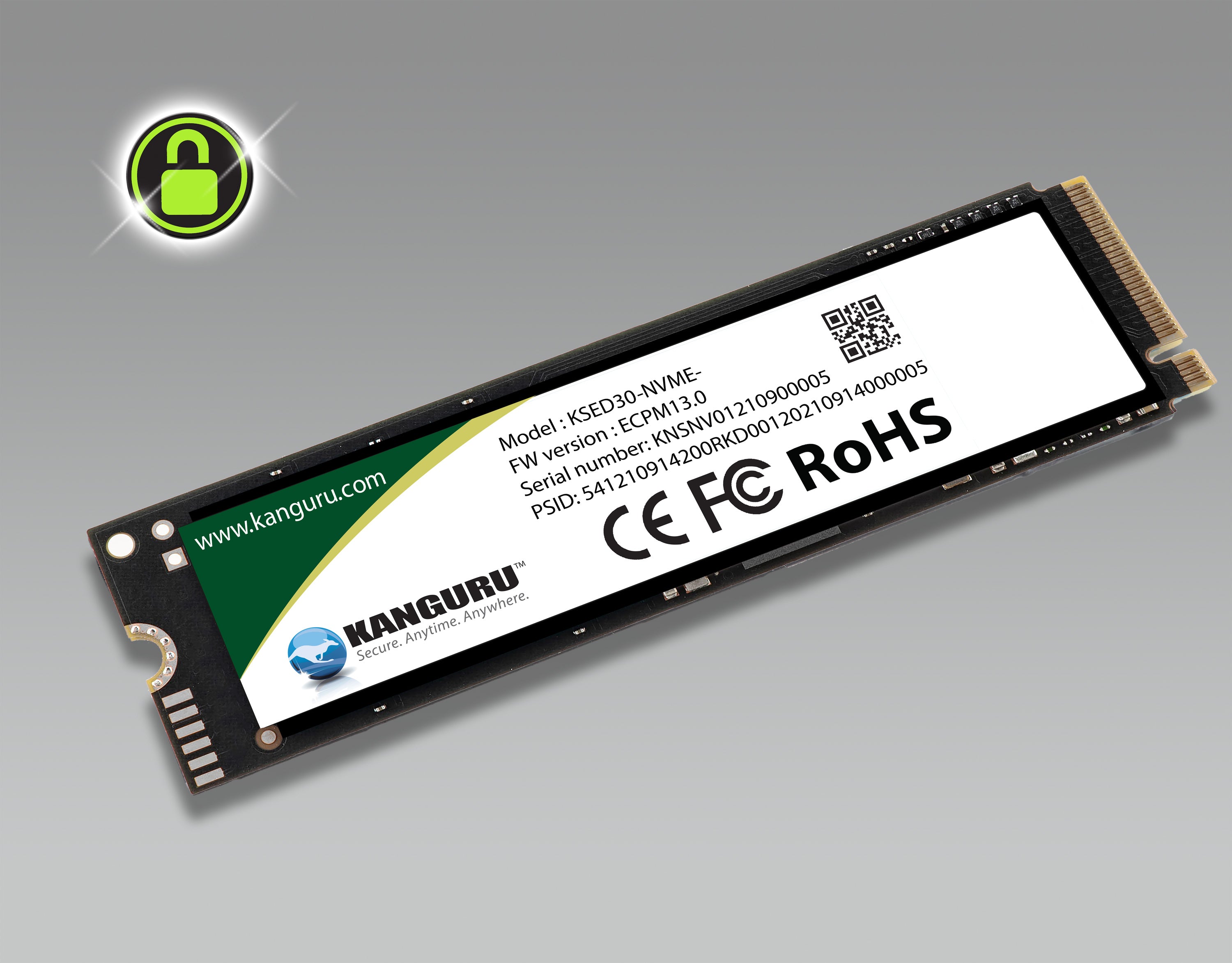 The Kanguru Opal SED30 M.2 NVMe Internal Self-Encrypting Solid State Drive is ideal for any organization or individual seeking to secure and confidently lock down data on computer devices.