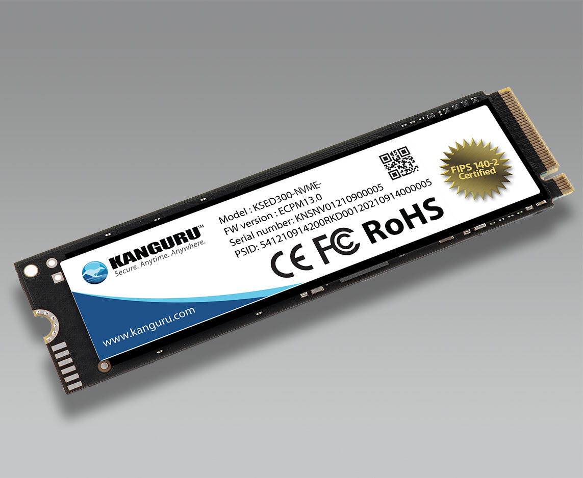 Kanguru Defender® SED300™ FIPS 140-2 Certified, M.2 NVMe Internal Self-Encrypting Solid State Drive