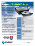 Download the Kanguru USB3.0 24x DVD Burner Information Sheet