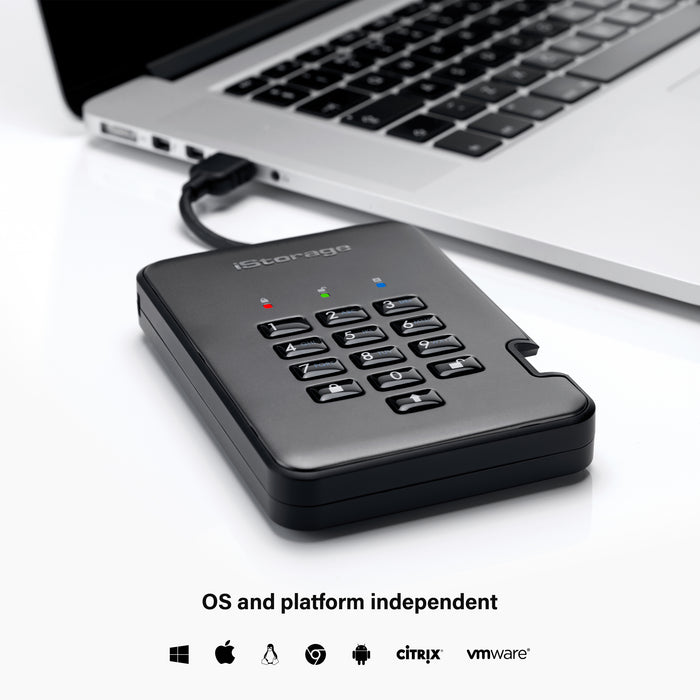 iStorage diskAshur PRO2 PIN-Authenticated External Hard Drive