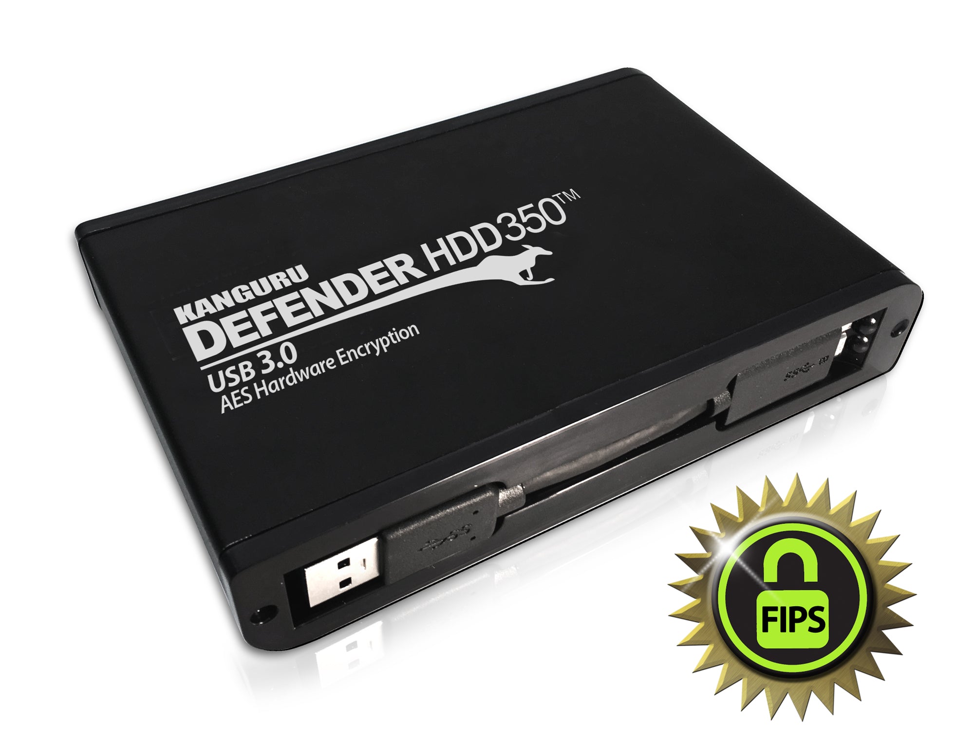 Kanguru Defender HDD350 hardware encrypted, FIPS 140-2 Certified, secure hard drive