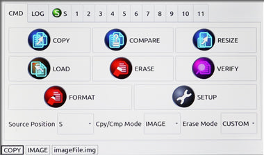 KanguruClone 11 M.2 NVMe SSD Pro Duplicator Full-Color Home Screen